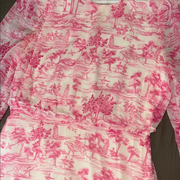 Aqua Pink and White Ruffled Tiered Sundress - Picture 3 of 3